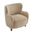 thumbnail image 3 of Christopher Knight Home Mid-Century Modern Velvet Wingback Accent Chair with Birch Legs, Camel, 3 of 9
