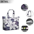 thumbnail image 4 of Tropical Flower Leaves Travel Duffel Boho Botanical Print Weekender Bag, Lightweight, , Multiple Pockets, 4 of 5
