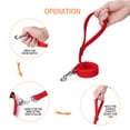 thumbnail image 4 of Siumouhoi 6 FT Cachorro/perro Leashes, Correa de Estilo Tradicional Fuerte con Gancho de Collar Fácil de Usar, Correa para Perro Ideal para Perro Pequeño y Mediano y Grande (1 in x 6 FT, Rojo), 4 of 5