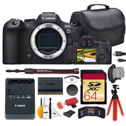 Canon EOS R6 Mark II Mirrorless Camera | 24.2MP Full-Frame Sensor, Dual Pixel CMOS AF II & 4K 60p Video Bundle | Ideal for Sports, Wildlife & Hybrid Creators (5666C002) + 64GB Card + Bag + More