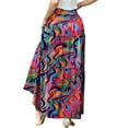 thumbnail image 6 of Cueply Womens Flowy Long Maxi Skirt Pleated Elastic High Waist Drawstring Tiered Skirts with Pockets, 6 of 7