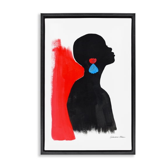 Stupell Industries Dreaming In Color Black Framed Floater Canvas Wall Art, design by Simone Elum