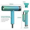 thumbnail image 4 of Hair Dryer for Women, Travel Hair Dryer, Powerful Ionic BlowDryer for Fast Drying, Lightweight Portable HairDryer, 3 Temperature Settings, Folding Handle for Compact with Storage Bag,Green, 4 of 8