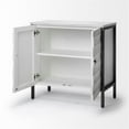 thumbnail image 6 of Maklaine Wood & Iron 2 Door Cabinet in White, 6 of 8