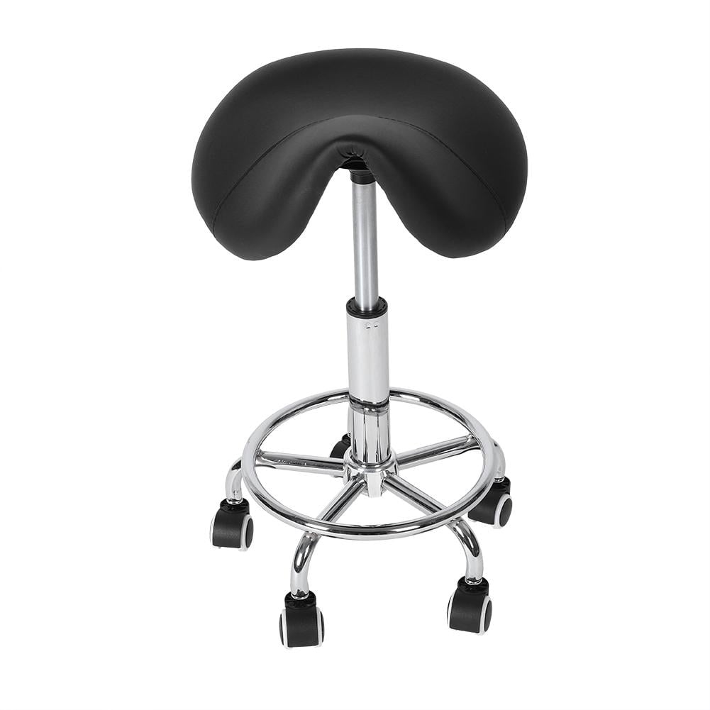 Tebru Adjustable Salon Stool Hydraulic Saddle Rolling Chair Lift, Salon