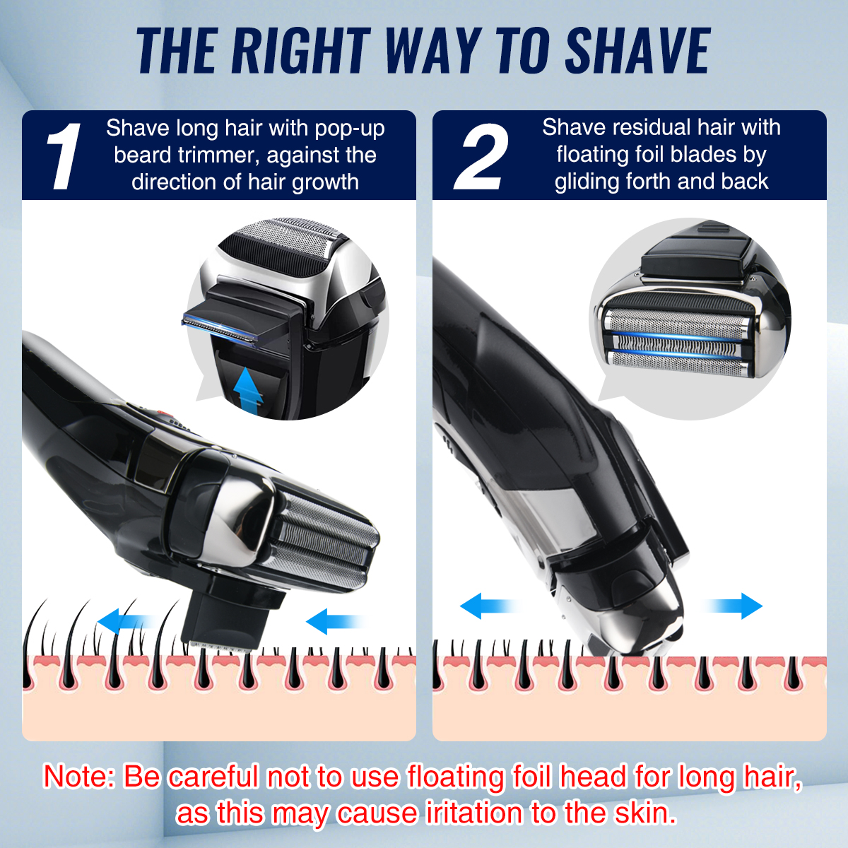 Pritech Electric Razor for Men, Cordless Rechargeable photo 7