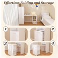 thumbnail image 4 of Montary Mobile L-Shaped Desk with Shelves & Wheels, Foldable & Expandable Office Desk for Small Spaces (White), 4 of 9