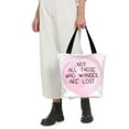 thumbnail image 4 of Goofa Not All Those Who Wander Are Lost Pattern Tote Bags,Large Capacity Bag,Beach Tote with Zipper Closure, Large Capacity and Foam Padding, 4 of 6