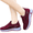5# Red, variant on Womens Fleece Lined Warm Winter Sneakers, Slip On Knit Soft Sole Walking Shoes
