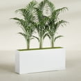 thumbnail image 2 of Greenline Fiberglass Alice Rectangle Planter - Indoor/Outdoor Extra Large Fiberglass Lightweight Planter - 72" x 16" x 32" (Matte White), 2 of 7