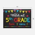 thumbnail image 2 of 7x5ft Welcome Back to School Backdrop Watch Out 5th Grade Here I Come First Day of School Background Welcome Back Classroom Party Decorations Banner Photo Booth Props, 2 of 3