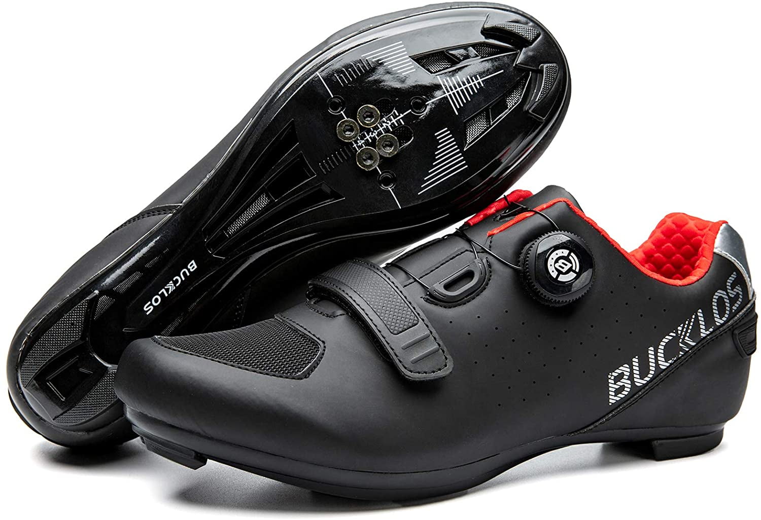 Mens Road Bike Cycling Shoes Riding Shoes with Compatible Cleat Peloton Shoe with SPD and Delta for Men Lock Pedal Bike Shoes 