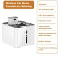 thumbnail image 3 of Acekid 4.2L Wireless Cat Water Fountain Stainless Steel Cat Drinking Fountain Charging Automatic Circulation Ultra Quiet White, 3 of 7