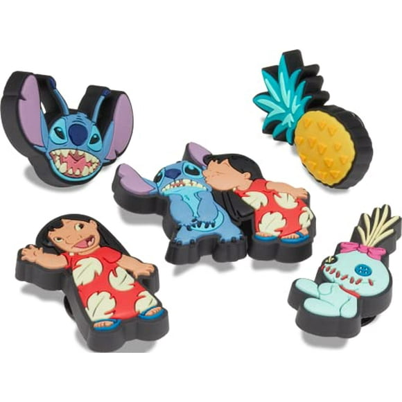 Crocs Jibbitz 5-Pack Disney Shoe Charms | Jibbitz for Crocs, Lilo and Stitch, Small