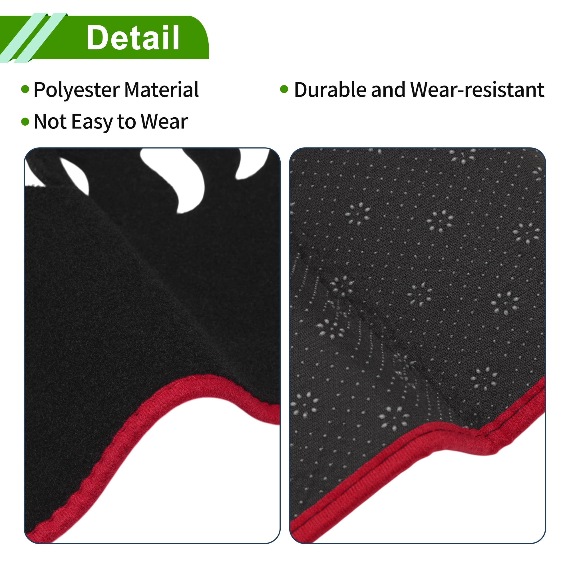 Dashboard Cover for Buick Encore GX 2024-2025 Dash Cover Mat Carpet Center Console Dash Cover Mat Polyester Black Red 1 Pcs