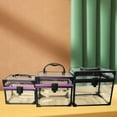 thumbnail image 1 of 3x Estuche de tren para cosméticos, bolsa de maquillaje de viaje, vitrina de cosméticos transparente con asa para tocador, maquilladores al aire libre, 1 of 8