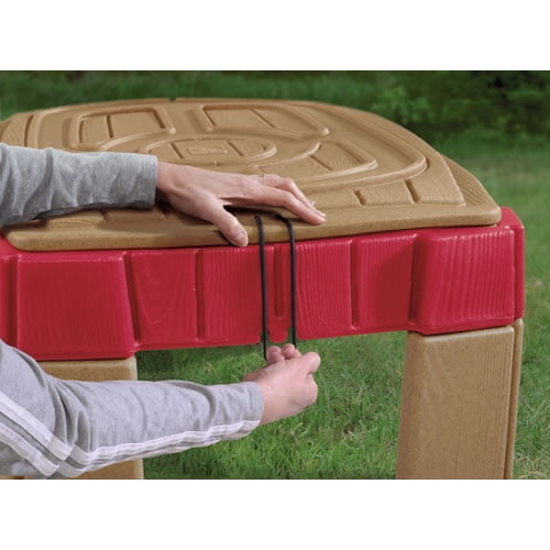 Step2 Naturally Playful Red Plastic Sandbox and Toddler Step2 Naturally Playful Red Plastic Sandbox and Toddler