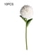 thumbnail image 3 of Injueey 10 unidades/juego de flores de simulación duraderas para decoración del hogar DIY o decoración de fiestas, simulación de longitud Decoración Blanco, 3 of 6