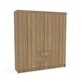 thumbnail image 1 of Ropero Closet 6 puertas y 3 cajones Color Madera Mobi, 1 of 4