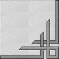thumbnail image 1 of Ahgly Tapis d'Intérieur Lavable en Machine Carré Transitionnel Gris Platine, 5 Pieds Carré, 1 of 7