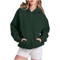 thumbnail image 2 of Edvintorg Sweatshirts For Teen Girls Women's Hoodies Fashion Solid Long Sleeve Casual Pullover Tops Sweatshirt With Pocket Fall Clothes On Clearance, 2 of 5