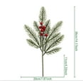 thumbnail image 2 of Yoyauz Snow Scrub Christmas Berry Pine Sticks Artificial Red Berry Pine Branches Artificial Pine Stems With Pine Cone For Christmas Tree Wreath DIY Craft Floral Arrangement Holiday Decoration（5PCS), 2 of 6