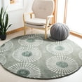 thumbnail image 2 of SAFAVIEH Soho Adeline Floral Wool Area Rug, Grey/Ivory, 6' x 6' Round, 2 of 9