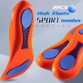 thumbnail image 2 of 4D Sports Insoles Soft Men's Deodorant Insole Flat Arch Support Full Pad Elastic Massage Insole For Running Soles Hightechnology White EU45-46, 2 of 6