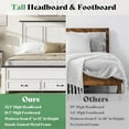 thumbnail image 6 of Merluxy King Size Farmhouse Bed Frame with 52.2" Wood Headboard & Storage Drawers, Rustic White, 6 of 10