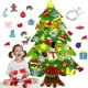 thumbnail image 3 of Árbol de Navidad del fieltro, árbol de Navidad del fieltro de Diy con 5 metros 50 luces llevadas de la secuencia Hs, 3 of 5