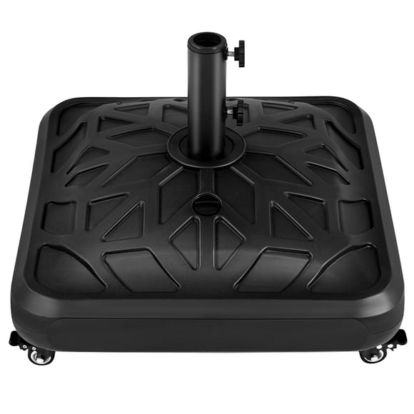 Yaheetech Fillable Outdoor Patio Umbrella Base Stand with Wheels, 37 L Capacity, Black