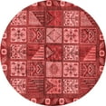 thumbnail image 1 of Ahgly Company Indoor Round Abstract Red Modern Area Rugs, 8' Round, 1 of 4