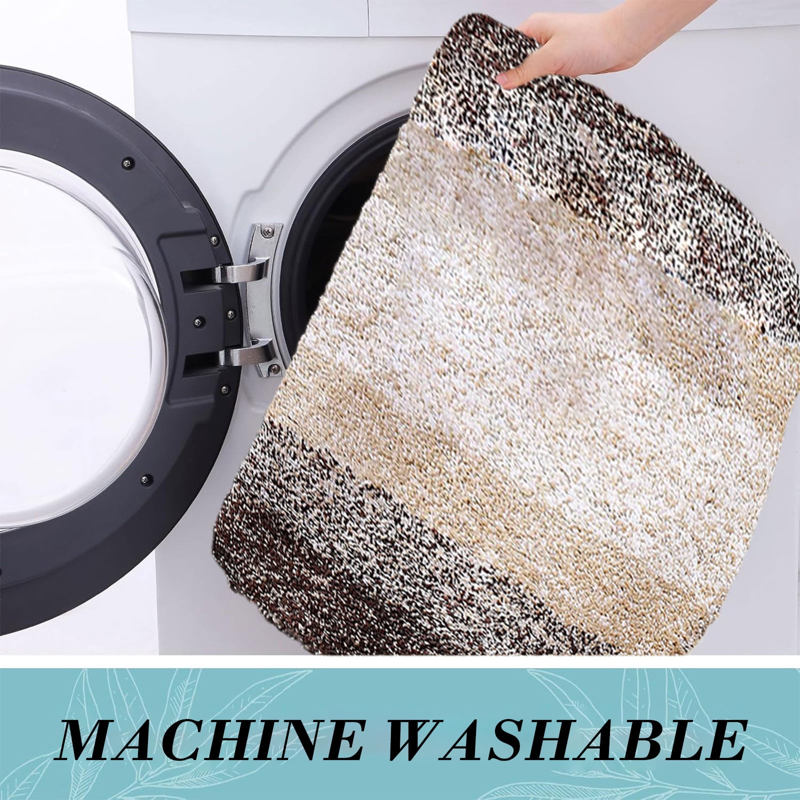 Under $5! InsCrazy Bathroom Rugs Bedroom Mat Flocking Carpet Plushes Rug Bathroom Absorbent Non-Slip Mats Kitchen Foot Mats Machine Wash Bathroom Rugs for Bedroom Bath Tub 20" x 30"