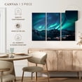 thumbnail image 4 of Elephant Stock Aurora Display Wall Art - Horizontal Multi Panel Canvas - Living Room Wall Decor - Nature Multi Panel - Teal And Black Decor - 23" x 14", 4 of 4