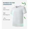 thumbnail image 3 of DAVID ARCHY Men's Undershirt Bamboo Rayon Moisture-Wicking Crewneck T-Shirts Stretch Tees for Men, 3 Pack, 3 of 7