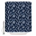thumbnail image 2 of Navy Blue Christmas Shower Curtain, Xmas Tree Elk Christmas Waterproof Washable Boho Funny Cute Shower Curtains Set for Bathroom Farmhouse Bathtubs Decor with Hook, 36"Wx72"L, 2 of 7