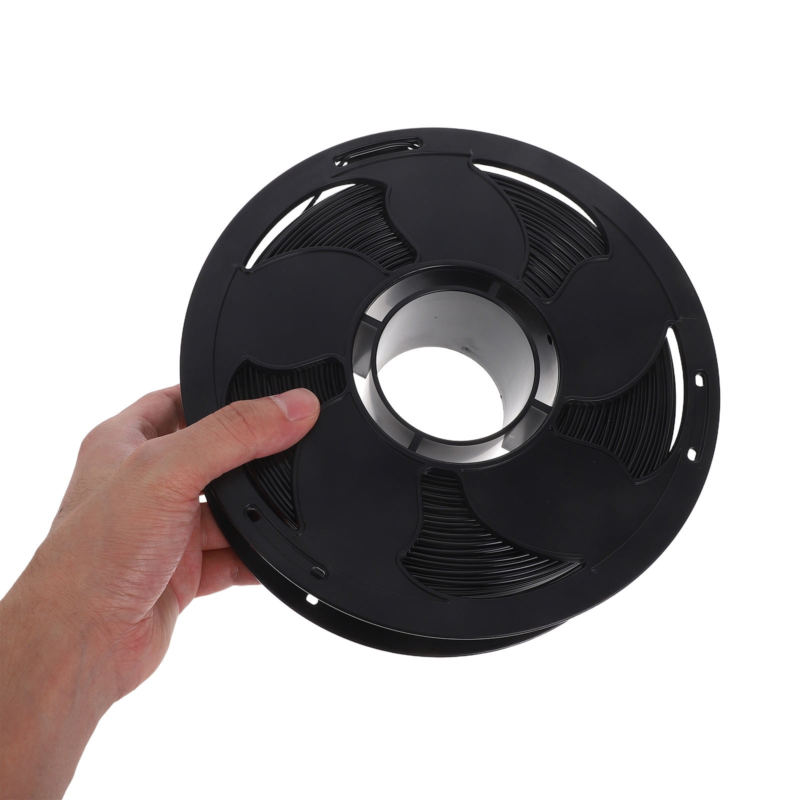 OUNONA Black PETG 3D Printer Filament Spool with Smooth Feeding and High Rigidity for Model Printing Accessories
