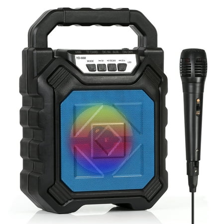 High-powered outdoor portable Bluetooth stereo with microphone - Blue