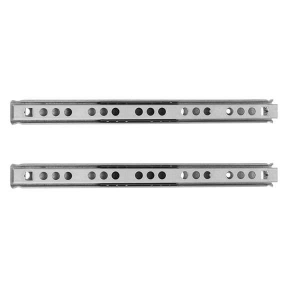 LEORX 2pcs Drawer Slides Rail Rectangular Silver Smooth and Quiet Operation for Dresser Office Use