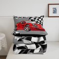 thumbnail image 5 of Manfei Red Sports Cars Twin Comforter Sets,Classic Racing Print Bedding Set,Black Reversible,2pcs,1 Comforter and 1 Pillowcase, 5 of 7