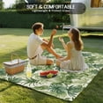 thumbnail image 5 of Fsddascl Green Palm Leaf Outdoor Rug for Patio/Deck/Porch, Non-Slip Large Area Rug 4 x 6 Ft, Summer Botanical Watercolor Indoor Outdoor Rugs Washable Area Rugs, Reversible Camping Rug Carpet Runner, 5 of 5