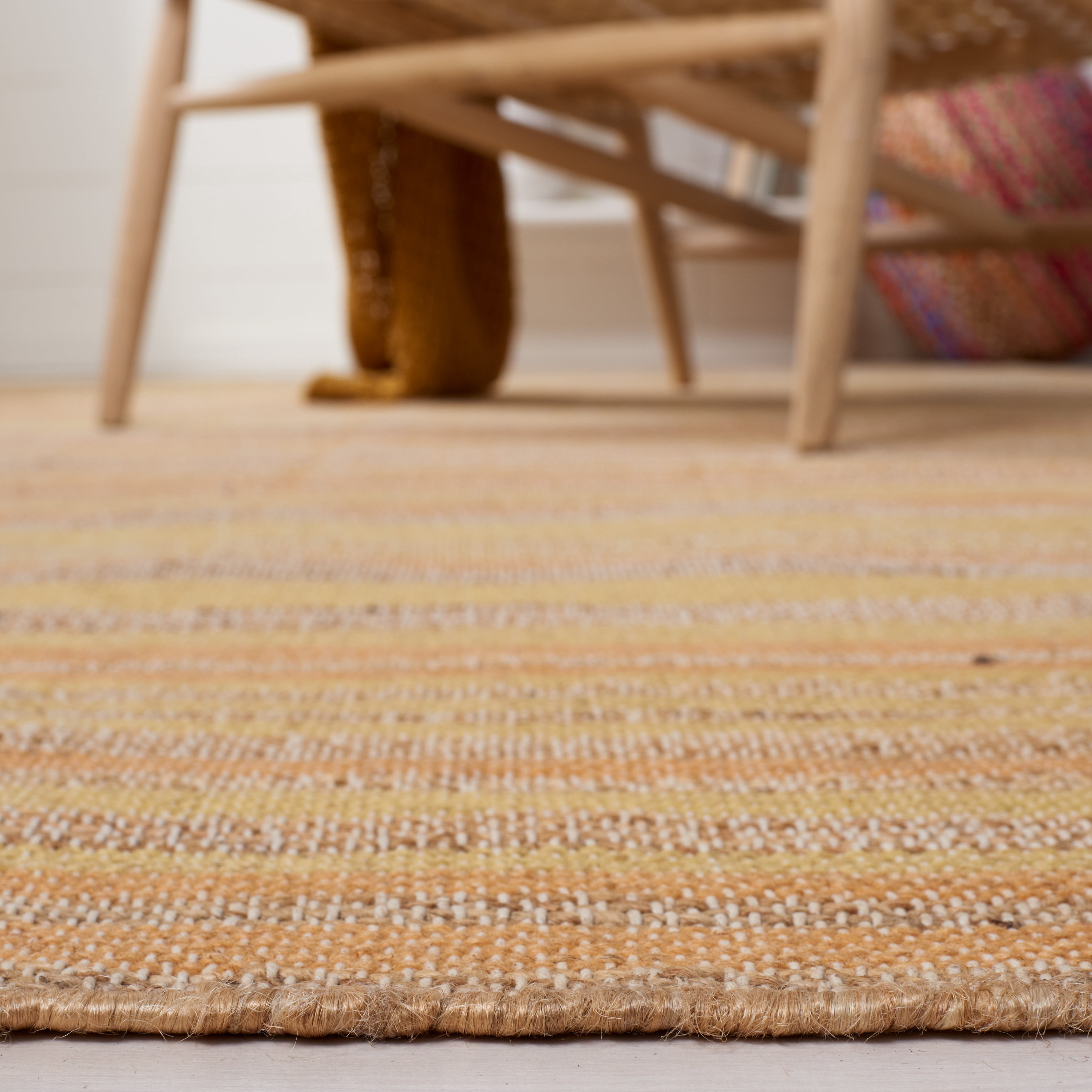 SAFAVIEH Kilim Adella Striped Area Rug, Natural/Gold, 8' x 10'
