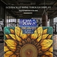 thumbnail image 3 of High Precision Body Weight Scale Smart Bathroom Scales with Large LCD Display(400lbs),Decorative for Bedroom-Sunflower In The Style Of Stained Glass, 3 of 4
