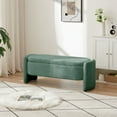 thumbnail image 1 of Kossmai Oval Lamb Fleece Fabric Storage Bench 47.24"L Green, 1 of 5