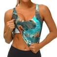 thumbnail image 4 of Lsque Underwater Swimming Guinea Pig Printed Women'S Sports Bra, Compression, Moisture Wicking, High-Impact Sports Bra For Women,Supportive sports bra-XX-Large, 4 of 9