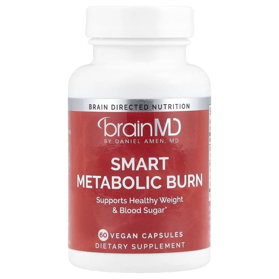 BrainMD Smart Metabolic Burn, Healthy Weight & Blood Sugar Support, 60 Vegan Capsules