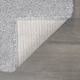 thumbnail image 7 of Wembley Shag Contemporary Shag Thick Light Gray and White Area Rug, 3' x 5', 7 of 7