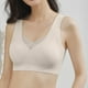 thumbnail image 2 of Brasier sin Varillas Mujer Camiseta Básica de Punto Acanalado de Manga Corta para Mujer para Un Atuendo Informal de Primavera/Verano Grande, 2 of 5