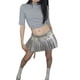 thumbnail image 4 of Txlixc Falda femenina de verano con pliegues de color dulce, sólido y brillante Txlixc moda, 4 of 9