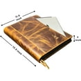 thumbnail image 4 of Leather Portfolio for Men - Full Grain Leather Padfolio File Folder - Zipper Folio Documents Organizer - Professional Business Executive Gift for Men Women by Rustic Town, Brown, 4 of 8
